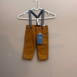 Mayoral NWT Baby Boy Pants with Removable suspenders Sz 6M